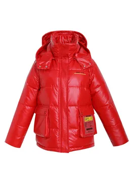 2023 Зимняя уличная одежда, глянцевая куртка, женское теплое пальто с капюшоном, верхняя одежда с длинными рукавами, повседневные куртки-парки на молнии