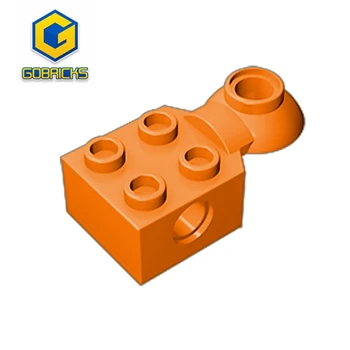 Gobricks GDS-1089 Technical, модифицированный кирпич 2 x 2 с отверстием для штифта, Шаровая половинка вращающегося шарнира, совместимая с lego 48170