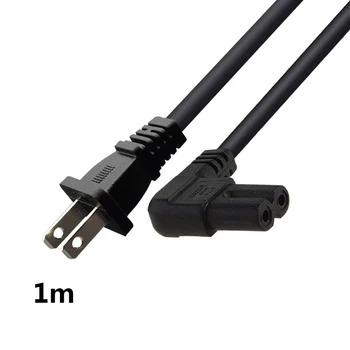 IEC320 C7 для США Удлинитель электрической вилки Кабель питания шнур 2Pin прямоугольный рисунок 8 для ноутбука Samsung XBOX PS4 1 м
