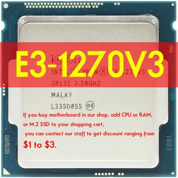 Xeon E3 1270v3 Четырехъядерный Восьмипоточный процессор с частотой 3,5 ГГц Процессор E3 1270 v3 LGA 1150 Atermiter B85 Материнская плата M2, Совместимая с NVMe DDR3