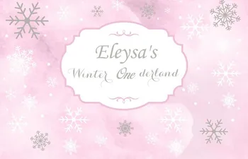 изготовленные на заказ фоны для фотосъемки в розовых снежинках winter wonderland, высококачественные фоны для вечеринок с компьютерной печатью