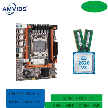 Комплект материнской платы X99 LGA 2011-3 с процессором Intel Xeon E5 2620 V3 и комбинированным набором памяти 2 * 8 ГБ DDR4 ECC REG SATA3.0 USB3.0
