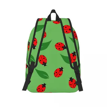 Мужской женский рюкзак, школьный рюкзак большой емкости для учащихся, школьная сумка с принтом Божьей коровки 2