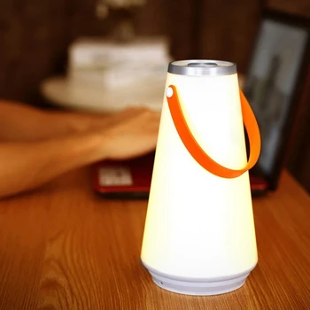 Светодиодный ночник Портативный Беспроводной Сенсорный выключатель USB Перезаряжаемая настольная лампа для дома, кемпинга, аварийного освещения Ручной работы