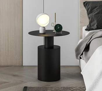 Современная минималистичная прикроватная тумбочка в скандинавском стиле, круглый маленький столик для спальни, креативная прикроватная тумбочка, легкий роскошный край и несколько ик-