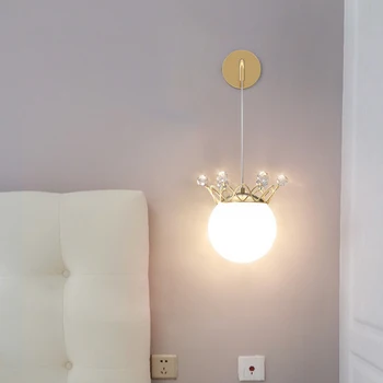 Современный настенный светильник BUNNY, светодиодный для помещений, Романтический Креативный Дизайн, Роскошные Стеклянные Шаровые бра Для дома, спальни, Прикроватного коридора 3