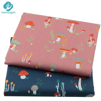 Хлопчатобумажная ткань для шитья лесных грибов 50 см x 160 см, для пошива детского платья, пижамного одеяла, постельных принадлежностей, ткань ручной работы