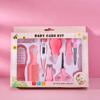 10 шт./набор для ухода за ребенком, маникюрный набор для новорожденных, детская медицинская щетка для стрижки ногтей, инструмент