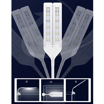 110 В-240 В Светодиодный Аквариумный Светильник USB Для Выращивания Растений Регулируемая Многорежимная Многоугольная Лампа для Аквариума с Рыбками 8 Вт S24 21