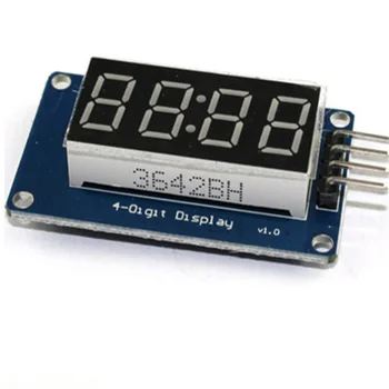 1шт TM1637 4-Битный Цифровой Светодиодный Дисплейный Модуль Для arduino 7-Сегментные 0,36-Дюймовые Часы С КРАСНОЙ Анодной Трубкой И Четырьмя Последовательными Платами Драйвера
