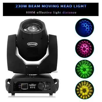 230 Вт 7r узор Движущийся головной луч света 16 вариантов светового рисунка с управлением DMX512 Подходит для выступлений на сцене DJ Disco