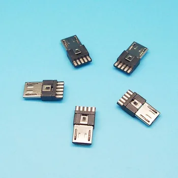 25шт штекерный разъем Micro 5P USB, сварной тип провода 5/5, ультратонкие клеммы