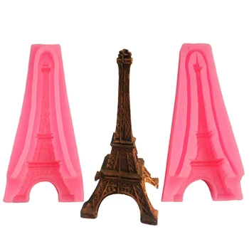 3D Париж Эйфелева Башня, форма для помадки торта, Силиконовая форма для эпоксидной смолы, форма для свечей, прямая поставка 1