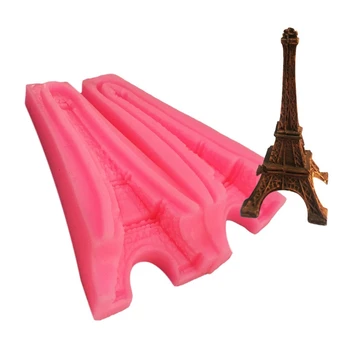 3D Париж Эйфелева Башня, форма для помадки торта, Силиконовая форма для эпоксидной смолы, форма для свечей, прямая поставка 4