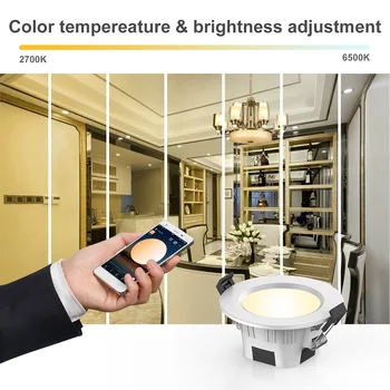 5 Вт/9 Вт Светодиодный Светильник Smart Colorful Bluetooth Spot LED Лампа Для Дома Smart Life Потолочный Светильник RGB Inteligente Внутренний Светильник