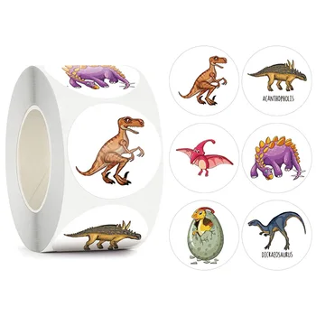 50-500 шт 1 дюйм круглые наклейки с Динозавром для детей эстетический блокнот Принадлежности для рукоделия принадлежности для малого бизнеса