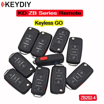 5ШТ Бесключевой GO KEYDIY KD Smart Remote Key Серии ZB ZB202 ZB202-4 для программатора KD-X2 KD-MAX Подходит для более чем 2000 Моделей