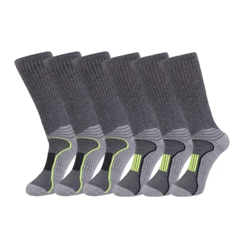 6 Пар мужских компрессионных носков для бега, для футбола, снимающих усталость, болеутоляющих 20-30 мм рт. ст. Черные спортивные носки высокого качества