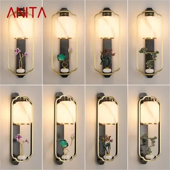 ANITA Настенные бра Современные Латунные Креативные светодиодные светильники для украшения домашнего коридора