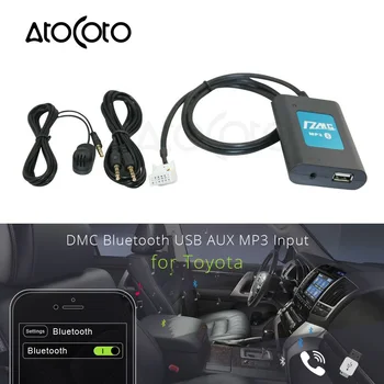 AtoCoto DMC Bluetooth A2DP USB-накопитель Интерфейс адаптера AUX для Toyota Микрофон 12Pin Радио MP3 Аудио CD-чейнджер Вход