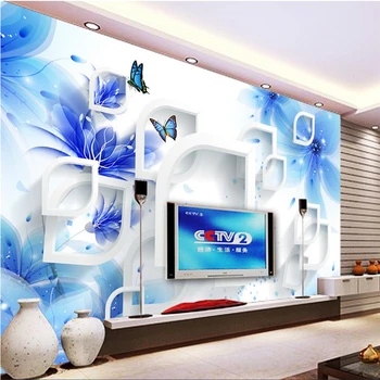 beibehang papel de parede, Цветы мечты, 3D-телевизор, фоновые обои, настенная фреска, Гостиная, диван, Спальня Нестандартного размера