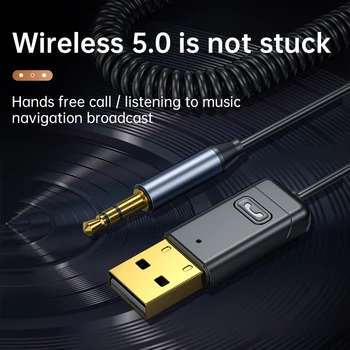 Bluetooth-Совместимый Автомобильный Комплект с Приемником 5.0 USB 3,5 ММ Разъем AUX Аудио Автоматический Музыкальный Адаптер MP3 Беспроводной Домашний Телевизор Динамик Автомобильного Радио MP3