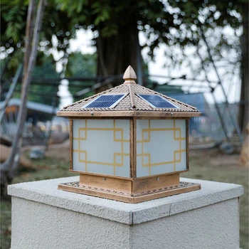 DEBBY Solar Post Lamp Outdoor Vintage Simple Black Decor Pillar Light LED Водонепроницаемый IP65 для дома, веранды, двора виллы 1