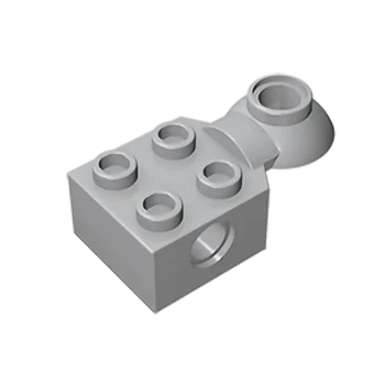 Gobricks GDS-1089 Technical, модифицированный кирпич 2 x 2 с отверстием для штифта, Шаровая половинка вращающегося шарнира, совместимая с lego 48170 3