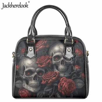 Jackherelook Модный тренд, женская сумка через плечо, Роскошные кожаные Классические сумки с принтом Ужасного Черепа, Дизайнерская сумка через плечо для покупок