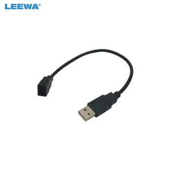 LEEWA Автомобильное Радио Аудио 2,0 USB Порт К 4PIN Входному Медиадаптеру Данных Для Nissan Teana Changan CS USB AUX Проводной Кабель #CA6535