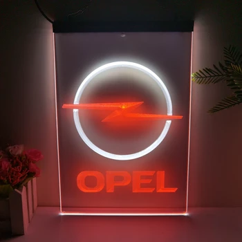 Opel Bar Pub ОТКРЫТОЕ Пиво 2-Цветной Дисплей LED Неоновая Вывеска Домашний Декор Новогодняя Стена Свадебная Спальня 3D Ночник