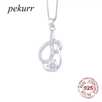 Pekurr, 925 Пробы, Серебряное ожерелье с полыми цирконами, Кружевные капли воды, женские Хрустальные подвески, Цепочка, Модные ювелирные изделия, Подарки