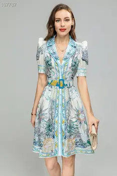 QR50192 Высококачественное Новое модное женское платье 2023 года, роскошное платье известного бренда европейского дизайна в стиле вечеринки.
