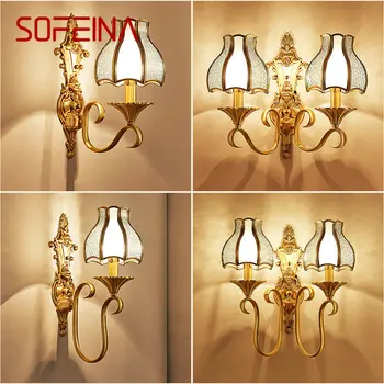 SOFEINA Современное светодиодное настенное освещение из меди Креативный дизайн, бра, декор для дома, гостиной