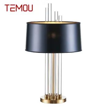 TEMOU Современный креативный настольный светильник Простая хрустальная настольная лампа LED для украшения дома и спальни