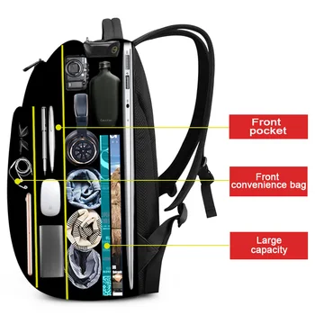 Tigernu Противоугонный рюкзак для ноутбука, зарядка через USB, дорожная сумка, женские школьные сумки большой емкости, Модный женский рюкзак для путешествий 1