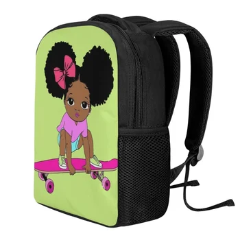 Twoheartsgirl Мультфильм Африканские девочки Детские мини-рюкзаки Детская сумка для дошкольного образования Детский сад 2 шт./компл. Сумка для книг + пенал 1