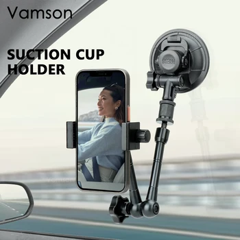 Vamson для GoPro Hero 11 10 9 Вращающийся на 360 Градусов Кронштейн на Присоске для Мобильного Телефона Insta360 X3 One X2 Аксессуары Для Камеры