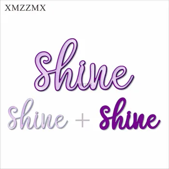 XMZZMX Shine Words Штампы для резки металла для изготовления открыток Наборы штампов для тиснения из бумаги Шаблоны для поделок из альбомов Трафареты