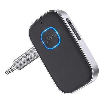 Автомобильный Bluetooth-совместимый приемник 5.0 с шумоподавлением, адаптер AUX, музыкальный приемник для автомобильной домашней стереосистемы с громкой связью.