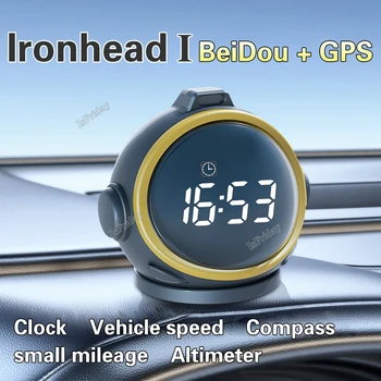 Автомобильный HUD-дисплей GPS + цифровой спидометр Beidou Со светодиодной подсветкой На экране Указания высоты Подходит для всех автомобилей