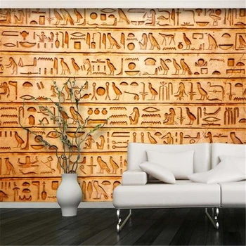 бейбеханг Пользовательские фотообои 3D птицы египетские рельефные фрески фон для телевизора гостиная спальня диван фон настенные обои