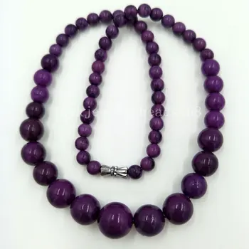 Бесплатная Доставка Красивые ювелирные изделия Фиолетовый Jaspe круглый для женщин для мужчин Кулон Цепочки и ожерелья 1 шт. G5076