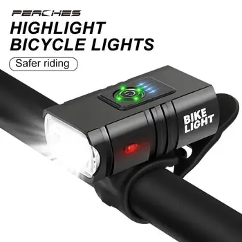 Велосипедный фонарь Непромокаемый USB LED Зарядка Велосипедные Фары Передний Задний Комплект Фар Алюминиевый Фонарик Велосипедный фонарь Велосипедная деталь