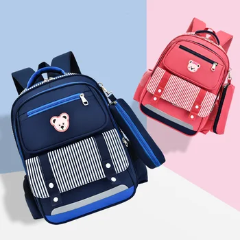 Водонепроницаемые детские школьные сумки с медведем для девочек, ранцы для начальной школы для мальчиков, ортопедический школьный рюкзак для детей Mochila Infantil