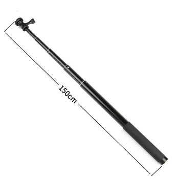 Выдвижная селфи-палка-монопод длиной 1,5 м с отверстием для винта 1/4 дюйма для GoPro Hero 7 6 5 4 3+ 3 Экшн-камера Go Pro HD 1