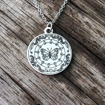 Высококачественное ожерелье-бабочка из нержавеющей стали, подарок любителям насекомых, украшения с цветами