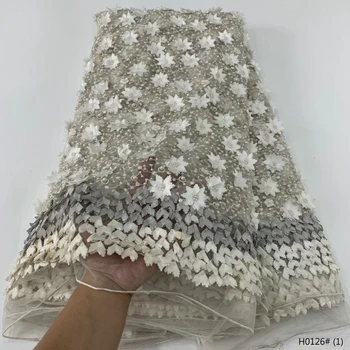 Высококачественное Сетчатое кружево ручной работы с пайетками из французской Алжирской сетчатой ткани для вечеринок Вечернее платье для женщин