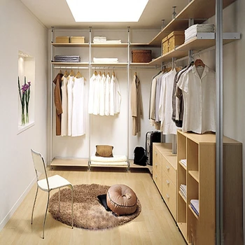 Горячая распродажа, современная гардеробная для спальни, дизайн шкафов-купе из фанеры 5