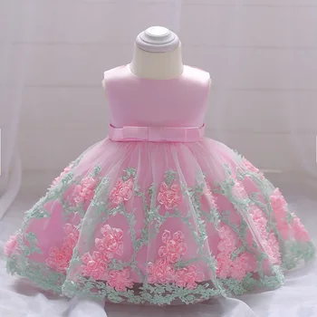 Детские платья для девочек, Сетчатое детское платье без рукавов с цветочным рисунком, Хлопковая элегантная вечерняя летняя одежда 2023 года.